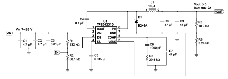 TPS54231DR Step-Down Buck Converter